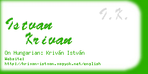 istvan krivan business card